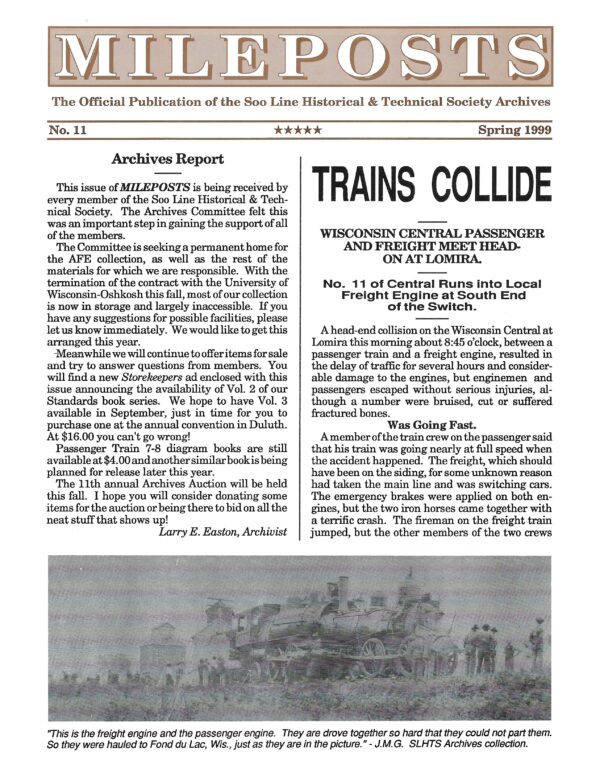 Mileposts No. 11 Spring 1999