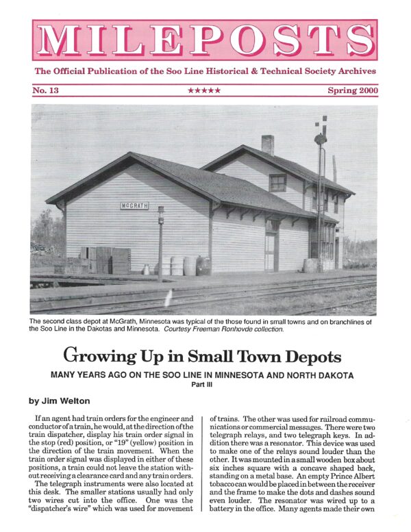 Mileposts No. 13 Spring 2000