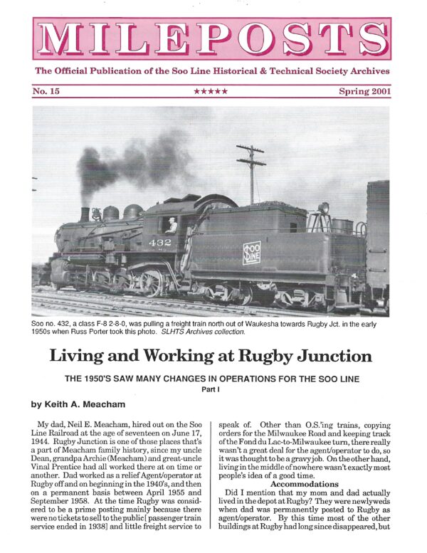 Mileposts No. 15 Spring 2001