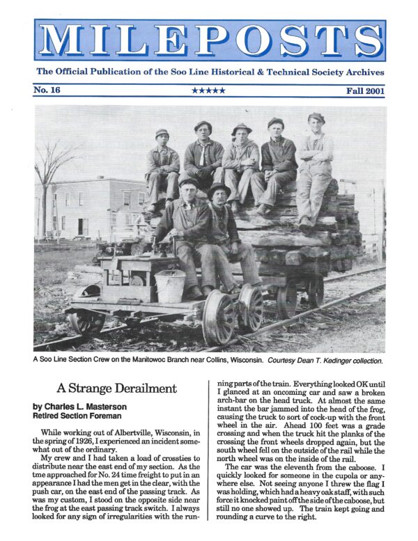 Mileposts No. 16 Fall 2001