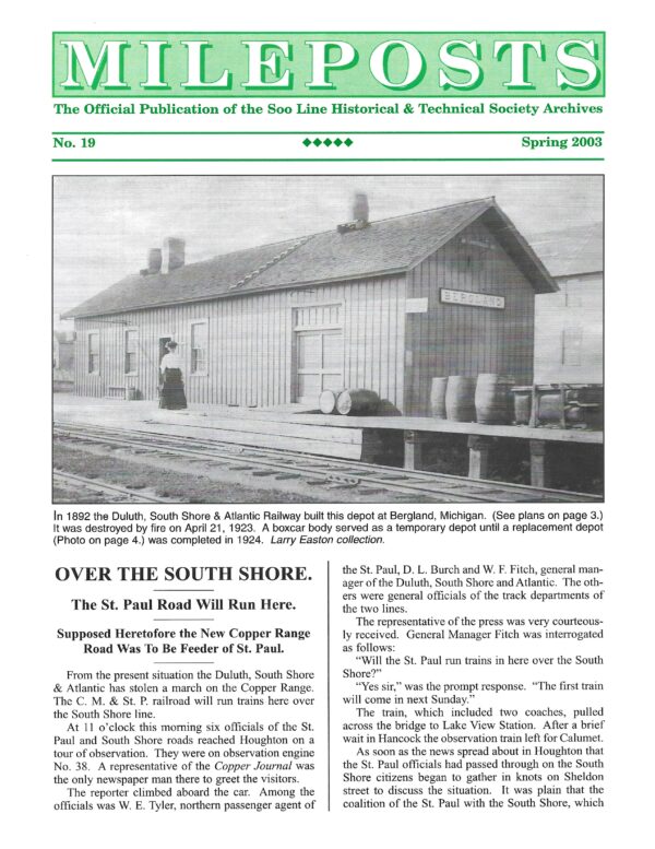Mileposts No. 19 Spring 2003