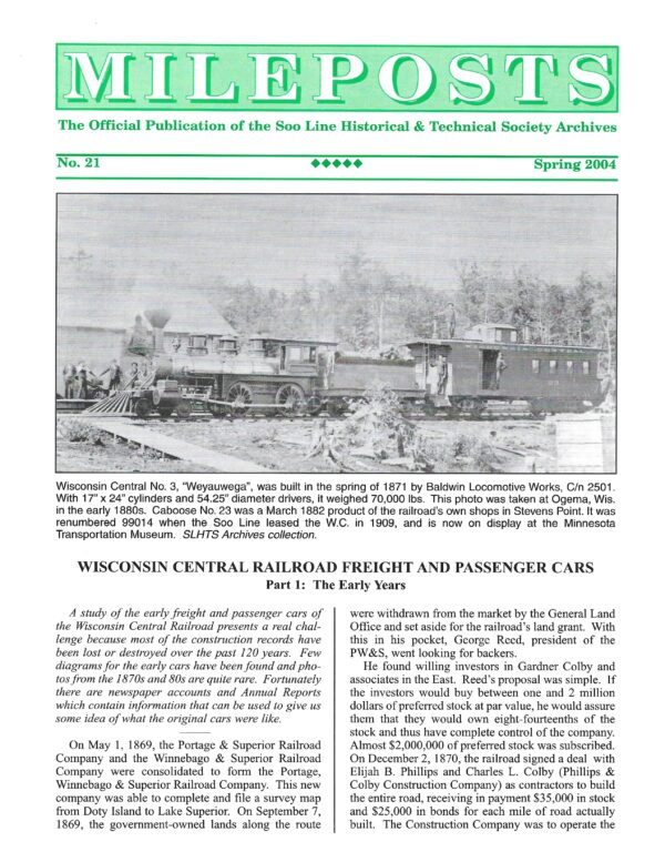 Mileposts No. 21 Spring 2004