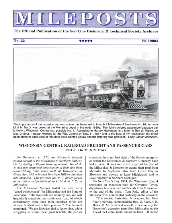 Mileposts No. 22 Fall 2004