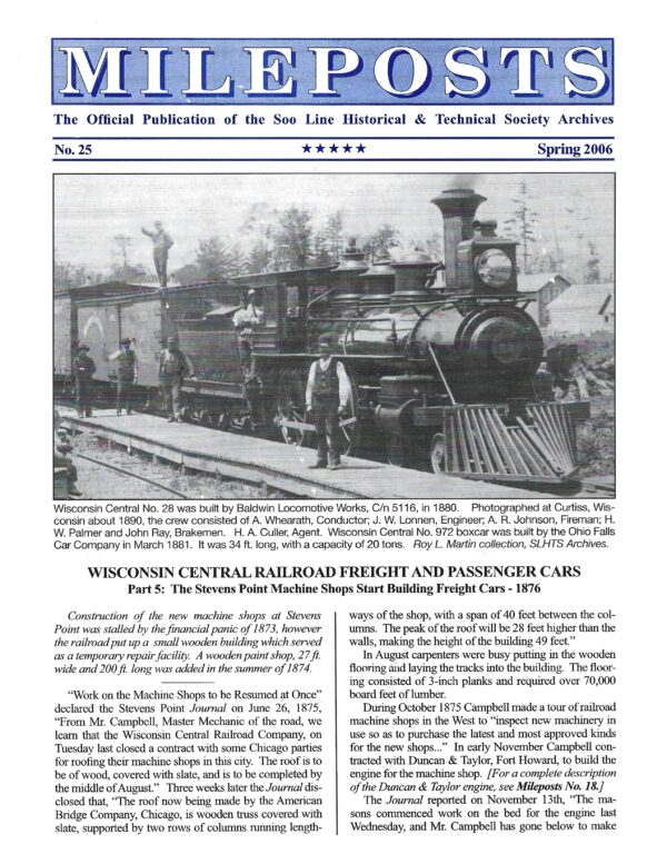 Mileposts No. 25 Spring 2006