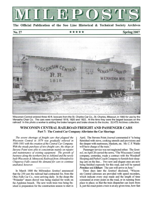 Mileposts No. 27 Spring 2007
