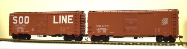 2017 Soo Line Fond du Lac 1949 $-sign 40' Box Car #45098 and 1956 Billboard 40' Box Car #46970, 2-Pack