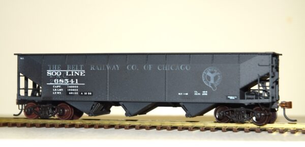 2009 Soo Line (ex-Belt Railway of Chicago) 70-Ton Offset-Side Triple Hopper Car, Black, #68541